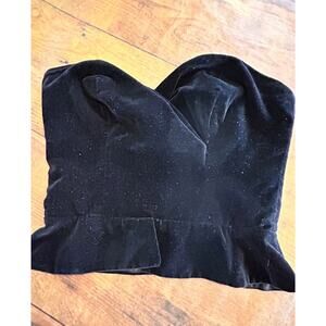 VINTAGE Dale‎ Brown Velvet Bustier
